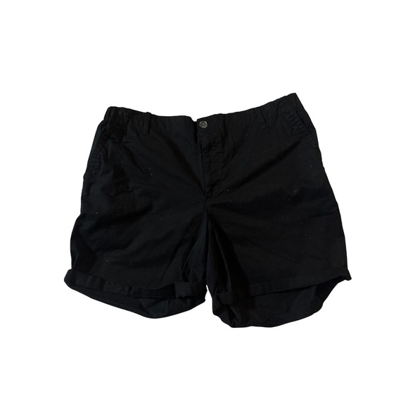 Old Navy Black Everyday Shorts Cuffed‎ Hem Casual Comfort XL - Picture 1 of 11